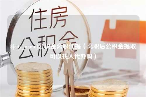 雄安新区公积金离职代提（离职后公积金提取可以找人代办吗）